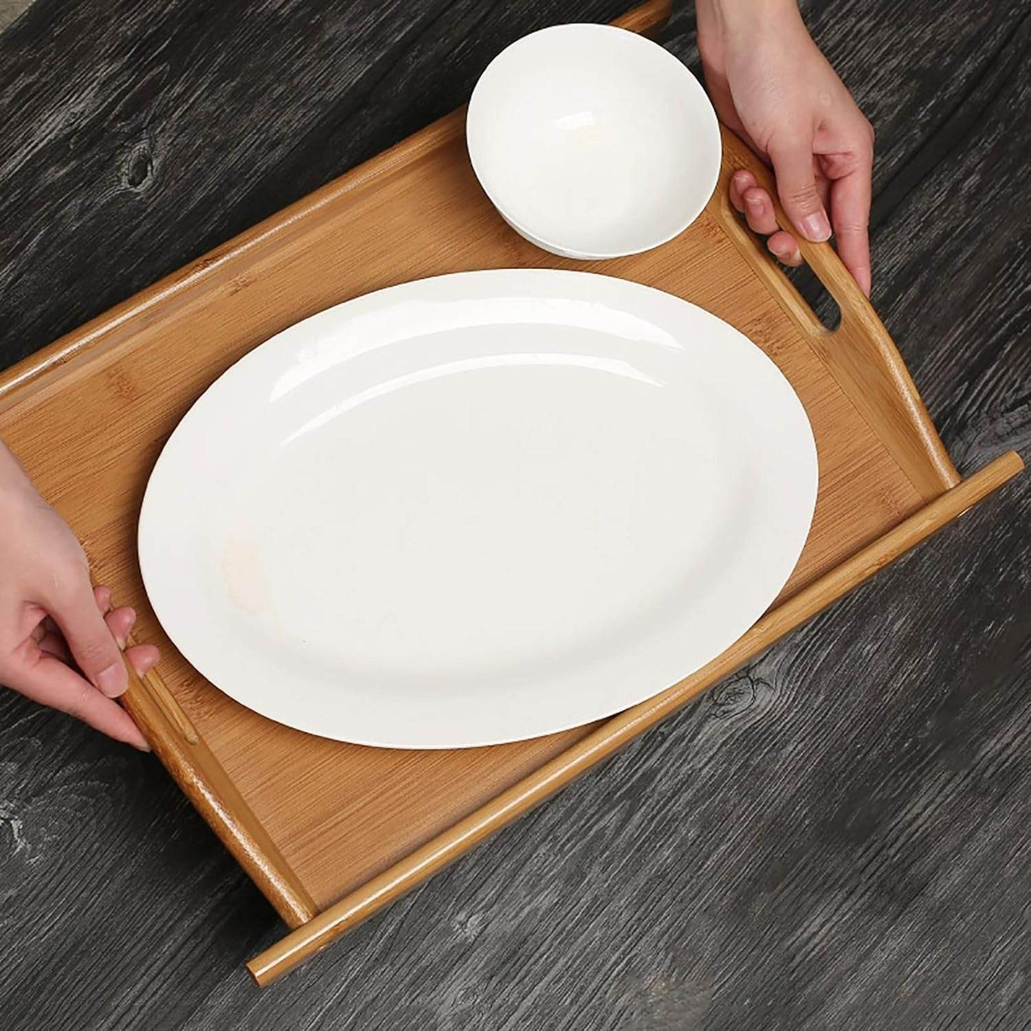 Wooden Serving Tray (Large) - DMC Wholesale