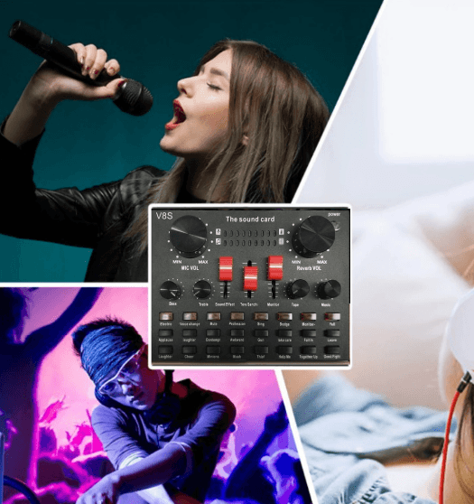 V8 Sound Card And Microphone Set - DMC Wholesale