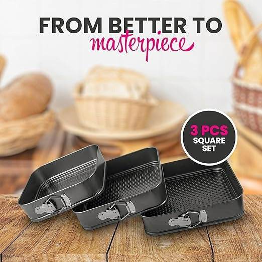 Square Variety Cake Mould Set (3 pcs) - DMC Wholesale