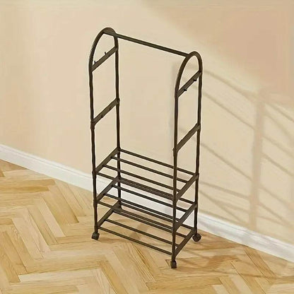 Modern Garment Organiser Rack with Wheels - DMC Wholesale