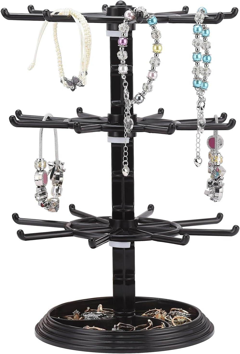 Rotating Jewelry Display Holder (3 Tier) - DMC Wholesale