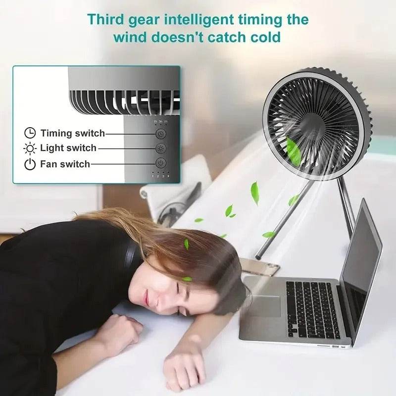 Multifunctional Mini Chargeable Fan With Night Light - DMC Wholesale