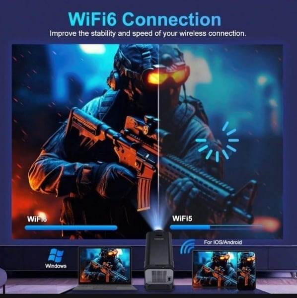 4K Portable Projector With Screen Mirroring - DMC Wholesale