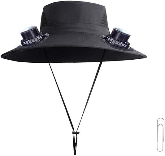 Wide Brim Solar Fan Hat