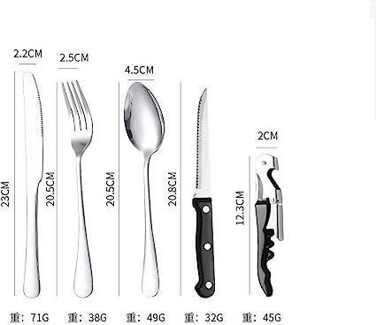 Stainless Steel Outdoor Cutlery Set - Alt View