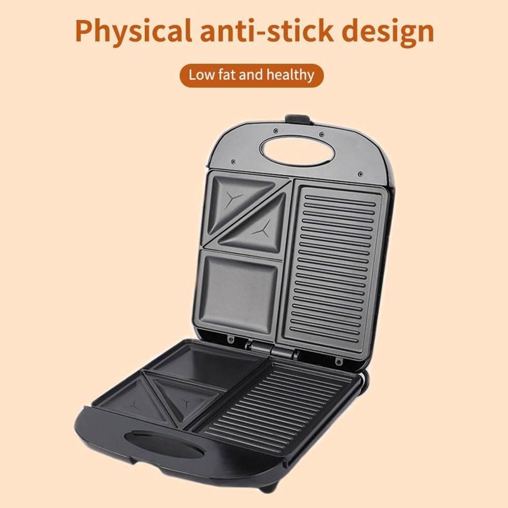 3In1 Shaped Electric Griddle, Sandwich, and Egg Maker (1400W) - DMC Wholesale