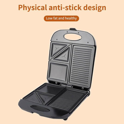 3In1 Shaped Electric Griddle, Sandwich, and Egg Maker (1400W) - DMC Wholesale