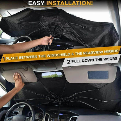 Car Windshield Sun Shade Umbrella - DMC Wholesale