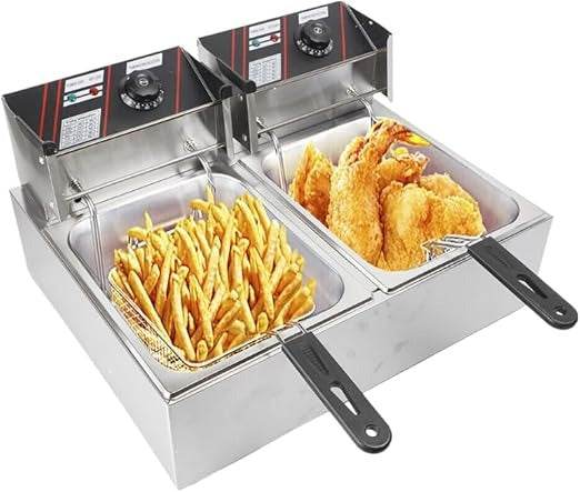 Electric Deep Fryer (5.5L + 5.5L) - DMC Wholesale
