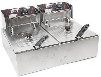 Electric Deep Fryer (5.5L + 5.5L) - DMC Wholesale
