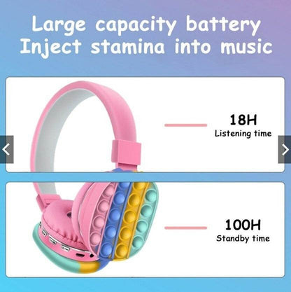 Bluetooth Pop It Headphones (Pink) - DMC Wholesale