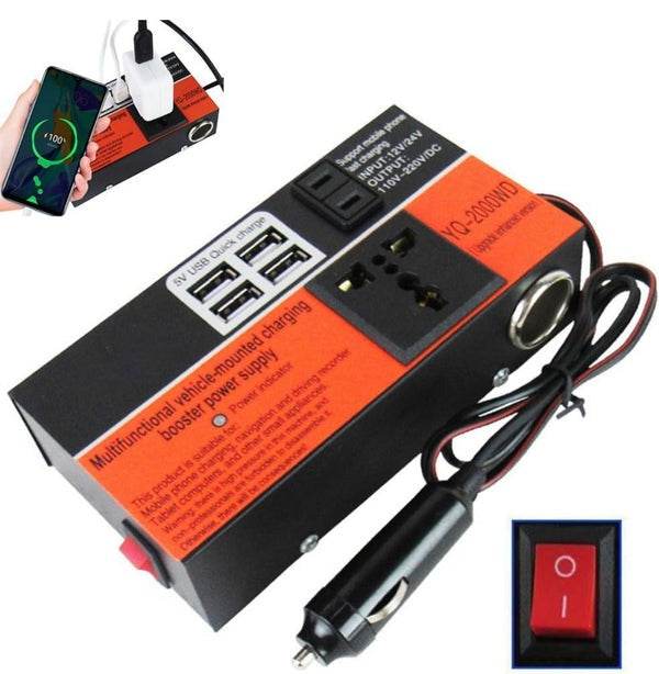 Multifunction Car Power Inverter (DC12V/24V To DC110V/220V) - DMC Wholesale