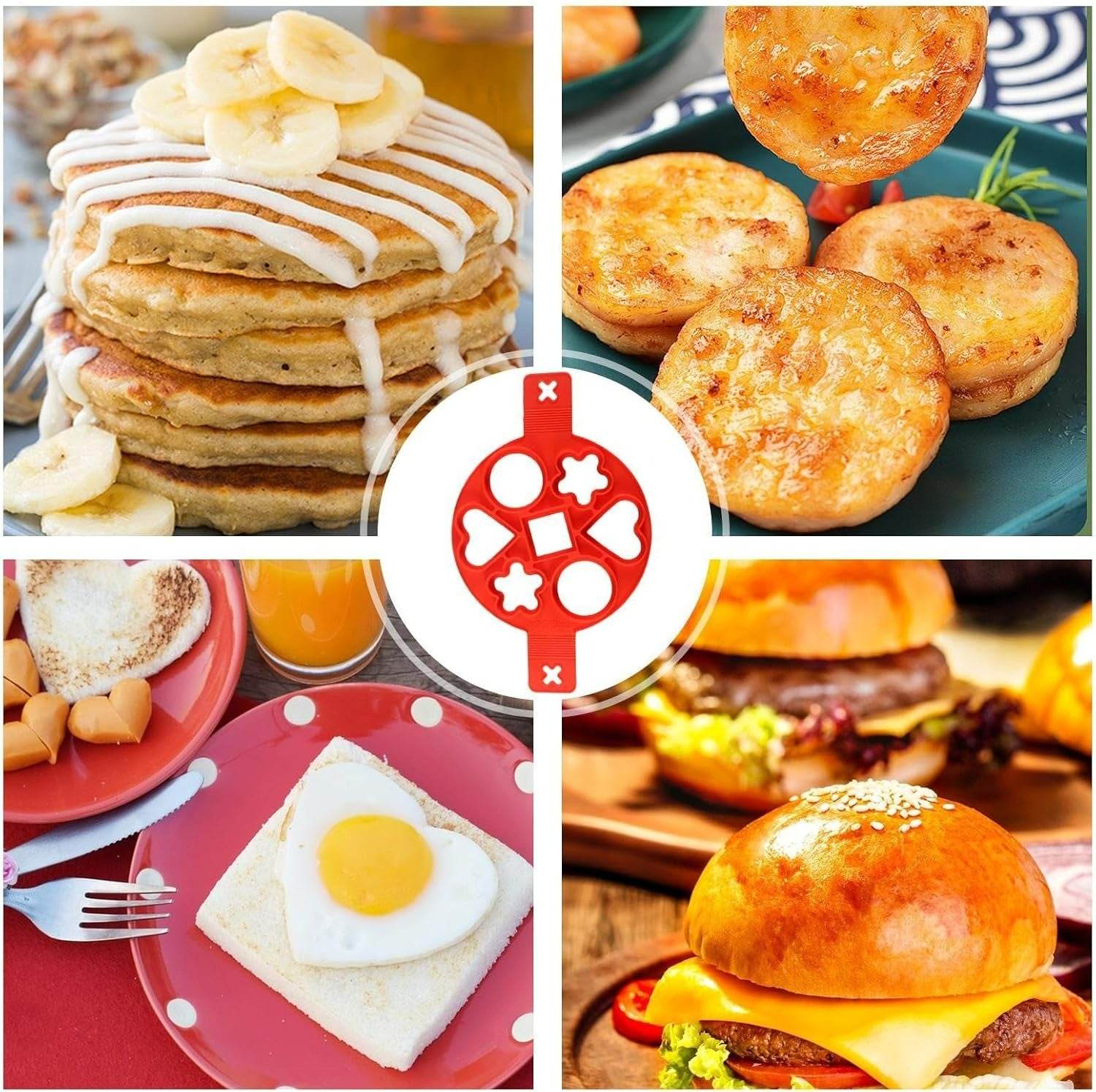 Silicone Flapjack And Egg Mold (Shapes) - DMC Wholesale