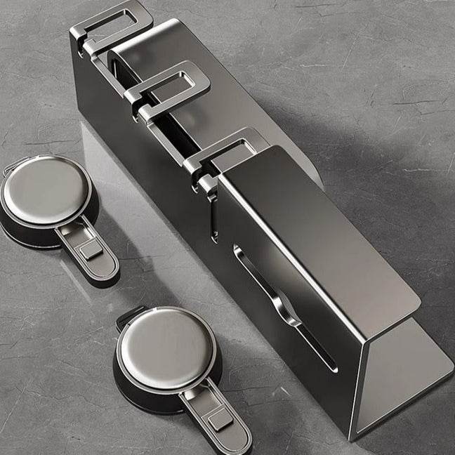 Tissue Box Wall-Mounted Bathroom Organiser (3 Compartment) - DMC Wholesale