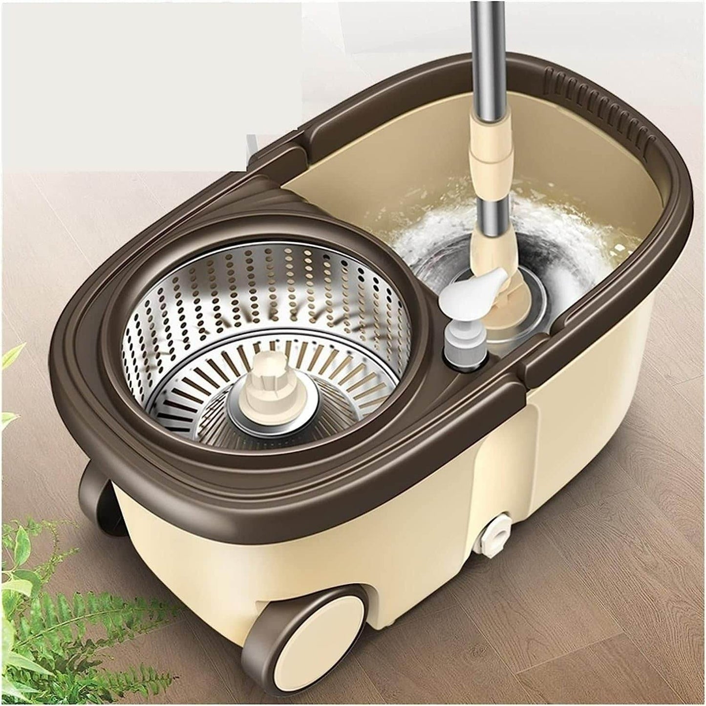 Spin Mop And Bucket Set With Wheels - DMC Wholesale