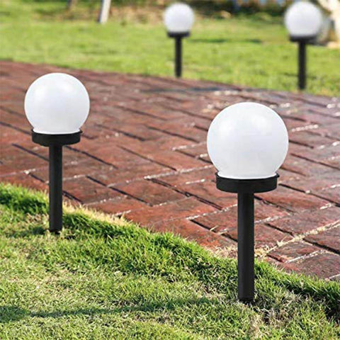 Round LED Solar Outdoor Patio Mini Bobo Lamps (2 pcs) - Alt View