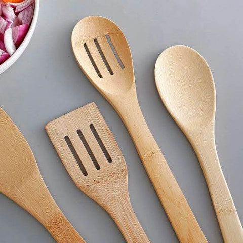 Bamboo Spatula And Spoon Set (4 pcs)