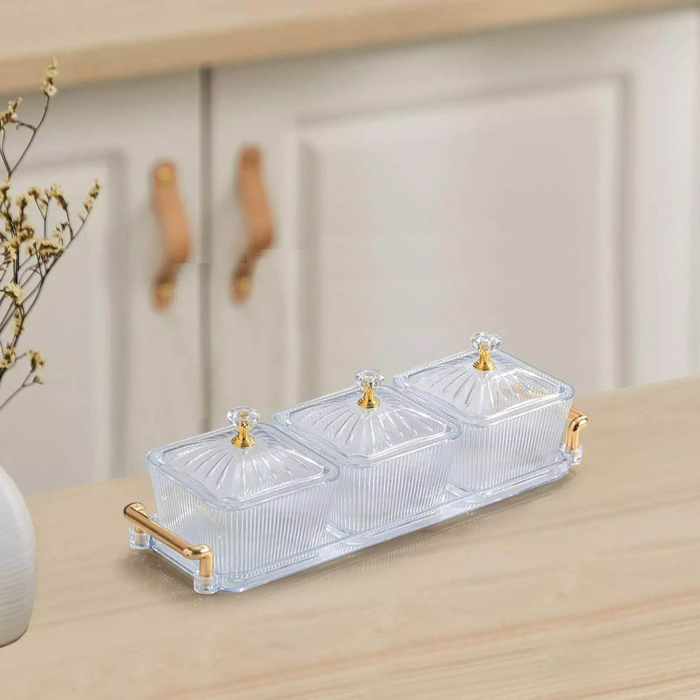 Multifunctional Snacks Dish Tray (3 Bowls) - DMC Wholesale