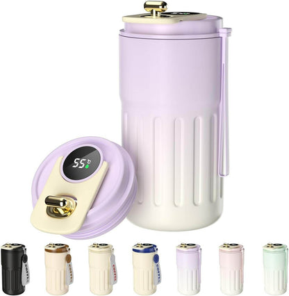 Smart Temperature Insulated Travel Coffee Mug (450ml) - DMC Wholesale