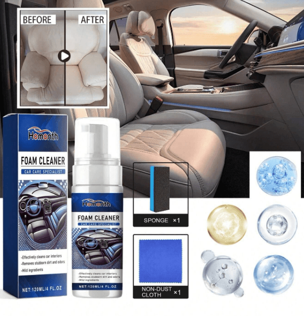 Leather Interior Cleaning And Renovation Foam (120ml) - DMC Wholesale