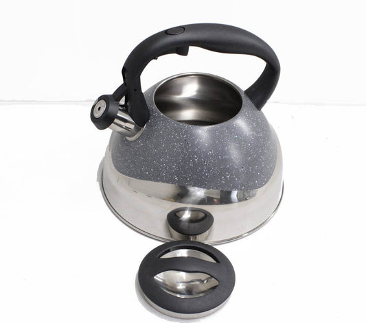 Speckled And Polished Two Tone Whistling Kettle (3L) - DMC Wholesale