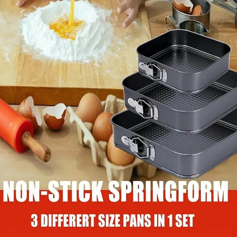 Square Variety Cake Mould Set (3 pcs) - DMC Wholesale