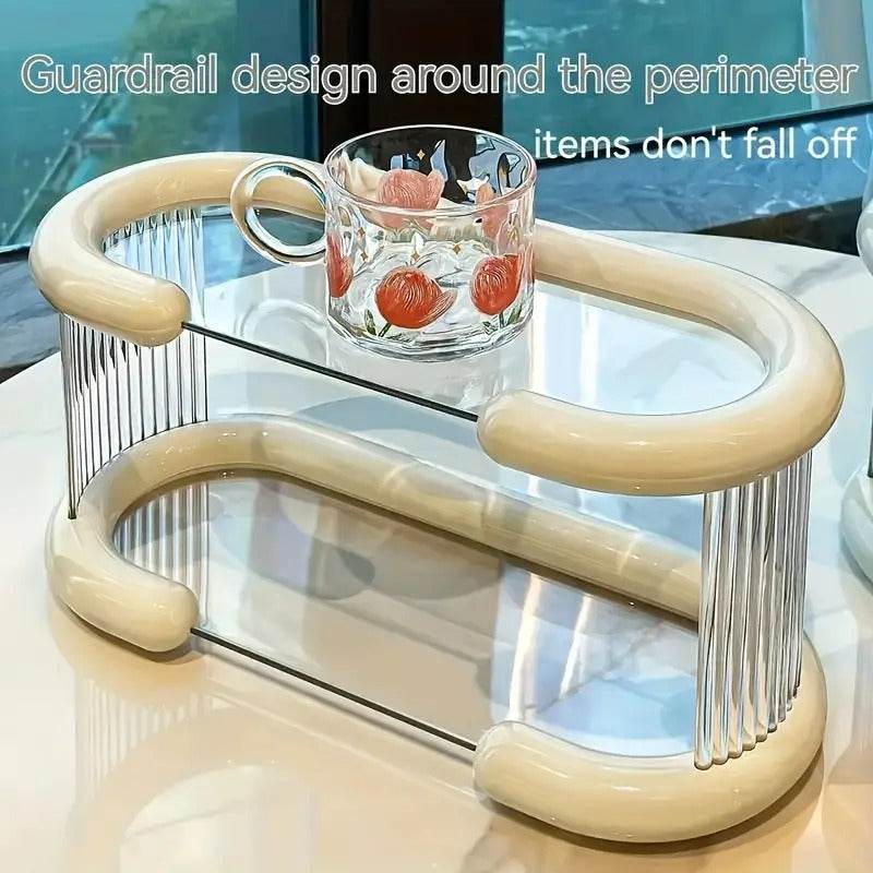 Modern Cosmetic Organising Display Shelf (2 Tier) - DMC Wholesale