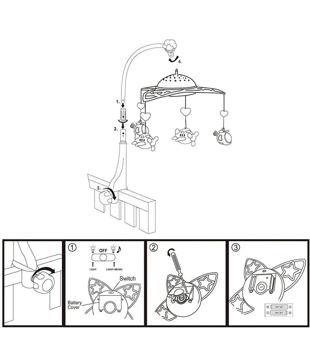 Musical Crib Cot Mobile - DMC Wholesale
