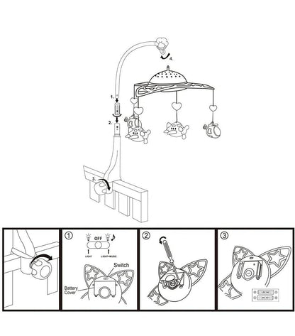 Musical Crib Cot Mobile - DMC Wholesale
