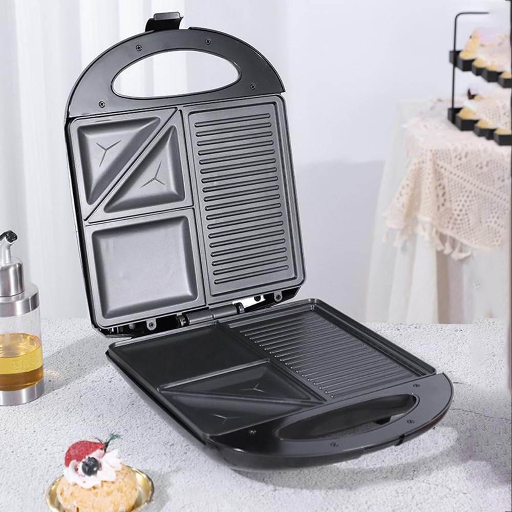 3In1 Shaped Electric Griddle, Sandwich, and Egg Maker (1400W) - DMC Wholesale