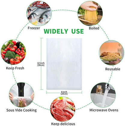 Embossed Vacuum Sealer Freezer Bags (Large)(50 pcs) - DMC Wholesale