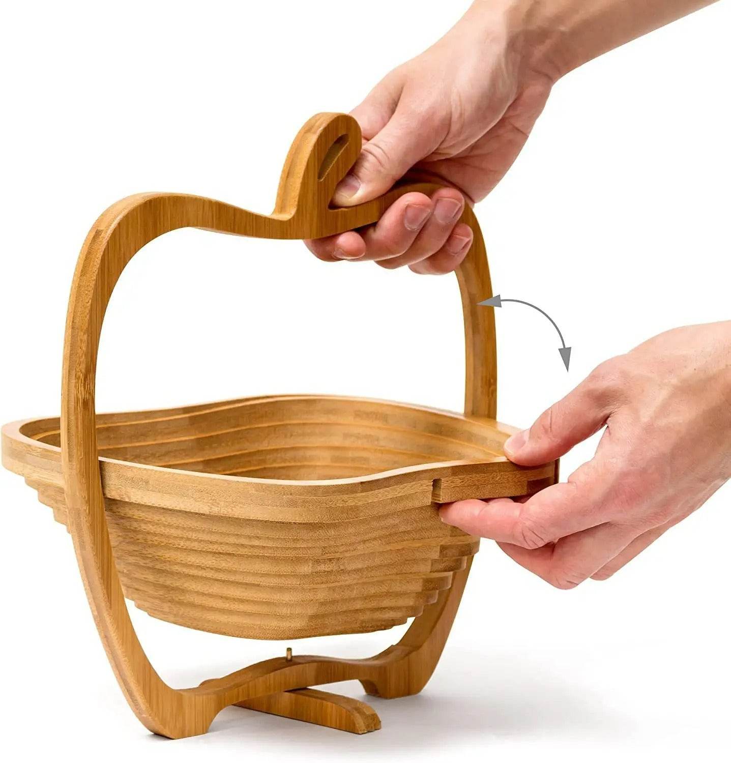 Collapsible Bamboo Fruit Basket - DMC Wholesale