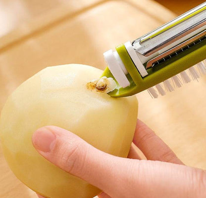 Multifunctional Vegetable Peeler With Cleaning Brush - DMC Wholesale