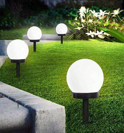Round LED Solar Outdoor Patio Mini Bobo Lamps (2 pcs) - DMC Wholesale