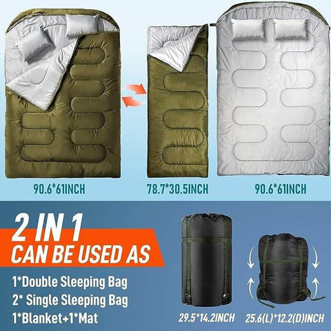 Double Sleeping Bag for Adults - Alt View