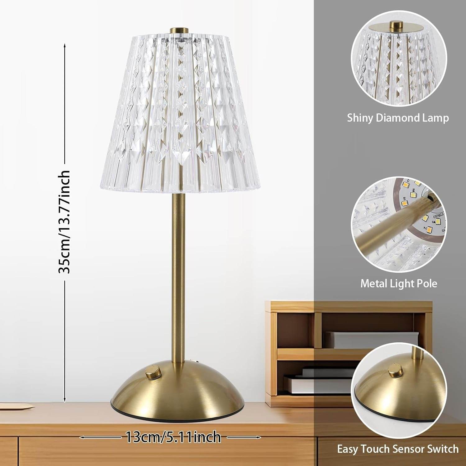 Cordless Crystal Table Lamp - DMC Wholesale