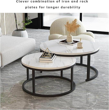 Round Coffee Table Set (2 pcs)(70x43.5cm)(50x39.5cm) - DMC Wholesale