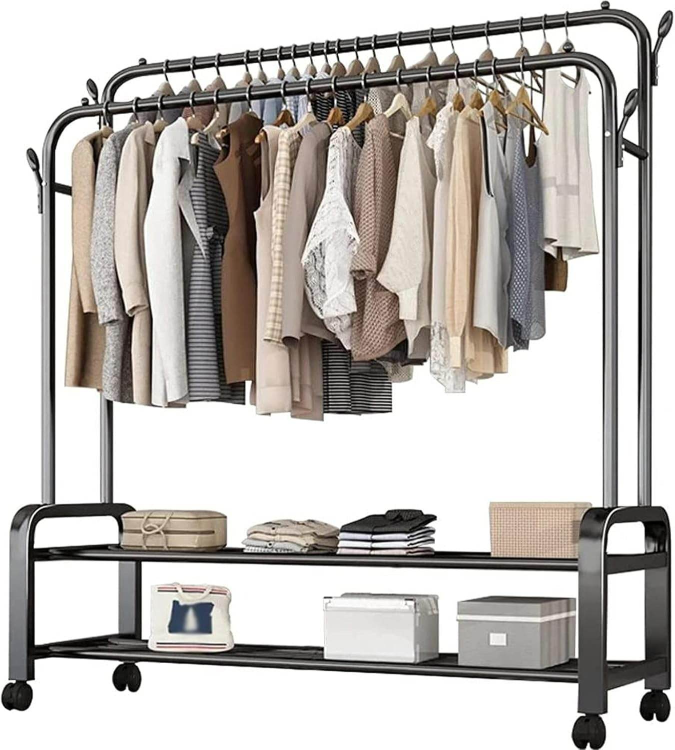 Clothing Garment Rack With Wheels - DMC Wholesale