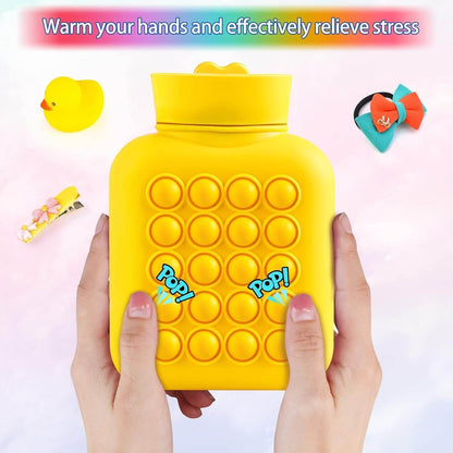 Hot And Cold Compress Water Bottle Pop-It Bag (500ml)(Yellow) - DMC Wholesale