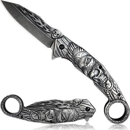 Plated Titanium Folding Knife - DMC Wholesale