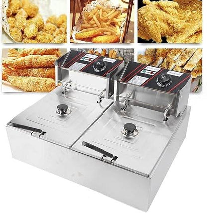 Electric Deep Fryer (5.5L + 5.5L) - DMC Wholesale