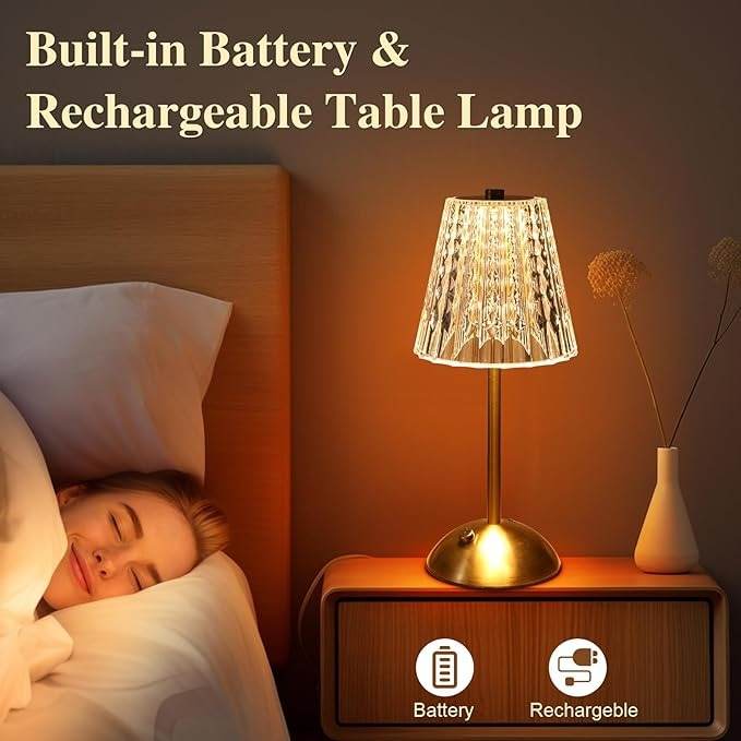 Cordless Crystal Table Lamp - DMC Wholesale
