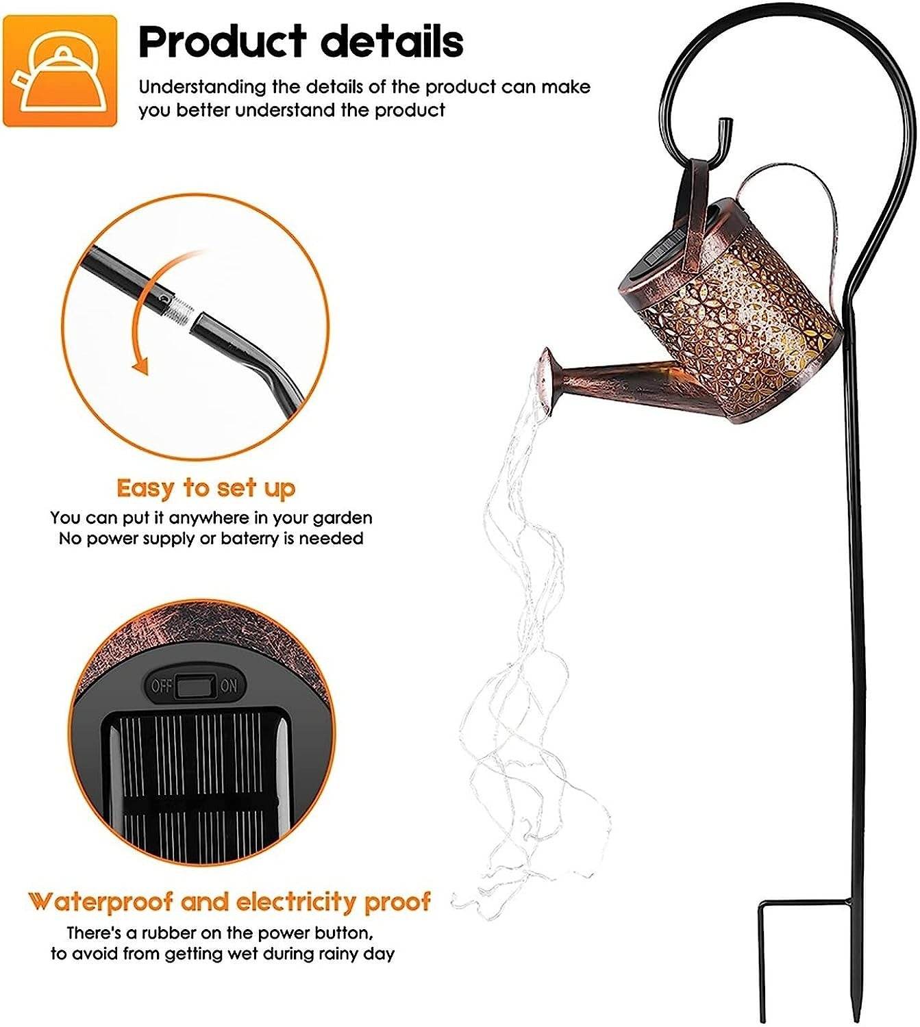 Solar Watering Can Light - DMC Wholesale