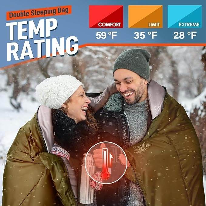 Double Sleeping Bag for Adults - DMC Wholesale