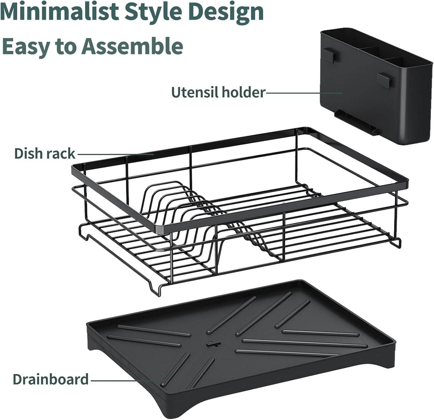 Dish Drying Rack With Drainage Spout - DMC Wholesale