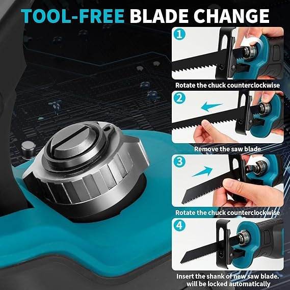 Brushless Reciprocating Saw (21V)(2 Batteries) - DMC Wholesale