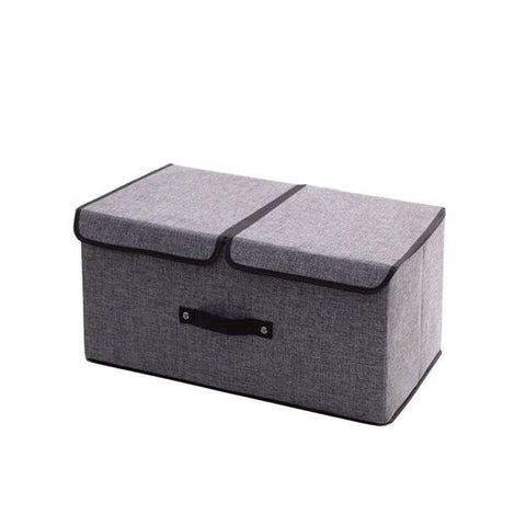 Folding Non-Woven Storage Box With Double Lid (Each) - Alt View