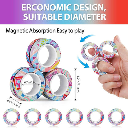 Fidget Toy Magnetic Rings (3 pcs) - DMC Wholesale