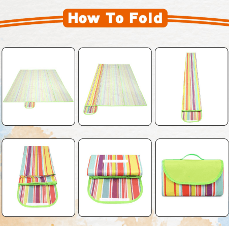 Colourful Folding Picnic Blanket - DMC Wholesale