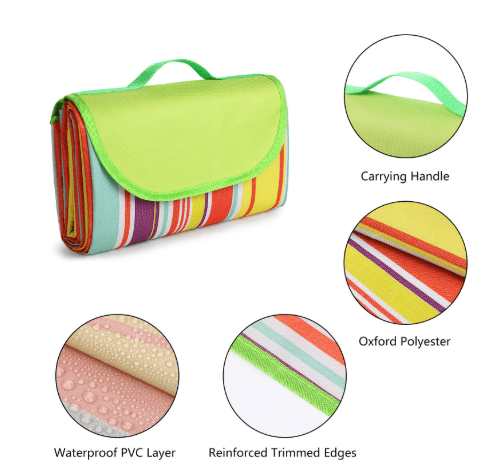 Colourful Folding Picnic Blanket - DMC Wholesale